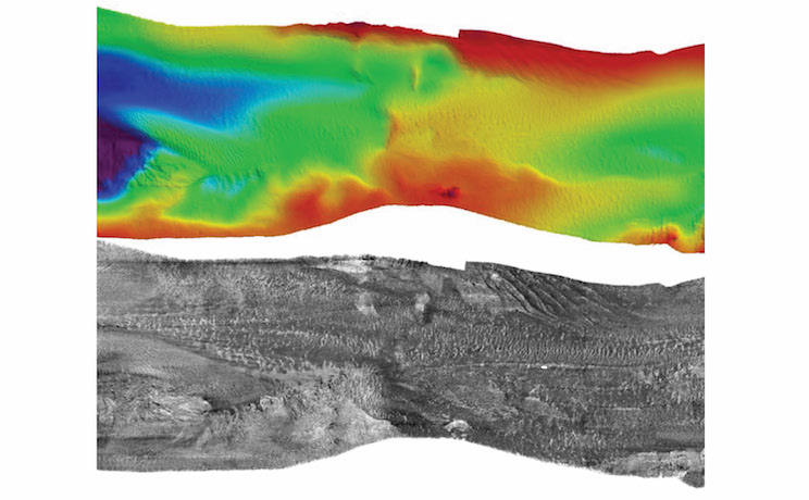 Bathymetry and backscatter